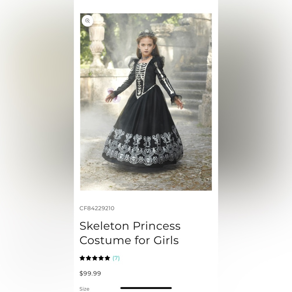Chasing Fireflies Skeleton Princess size 10